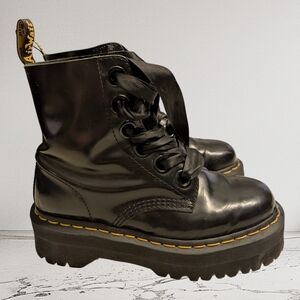 Doc Martens Black Platform Lace-Up Boots